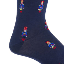 Load image into Gallery viewer, Navy w/ Red, Blue and Black Nutcracker
