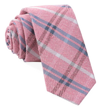 Load image into Gallery viewer, Plaid Drift Pink Tie

