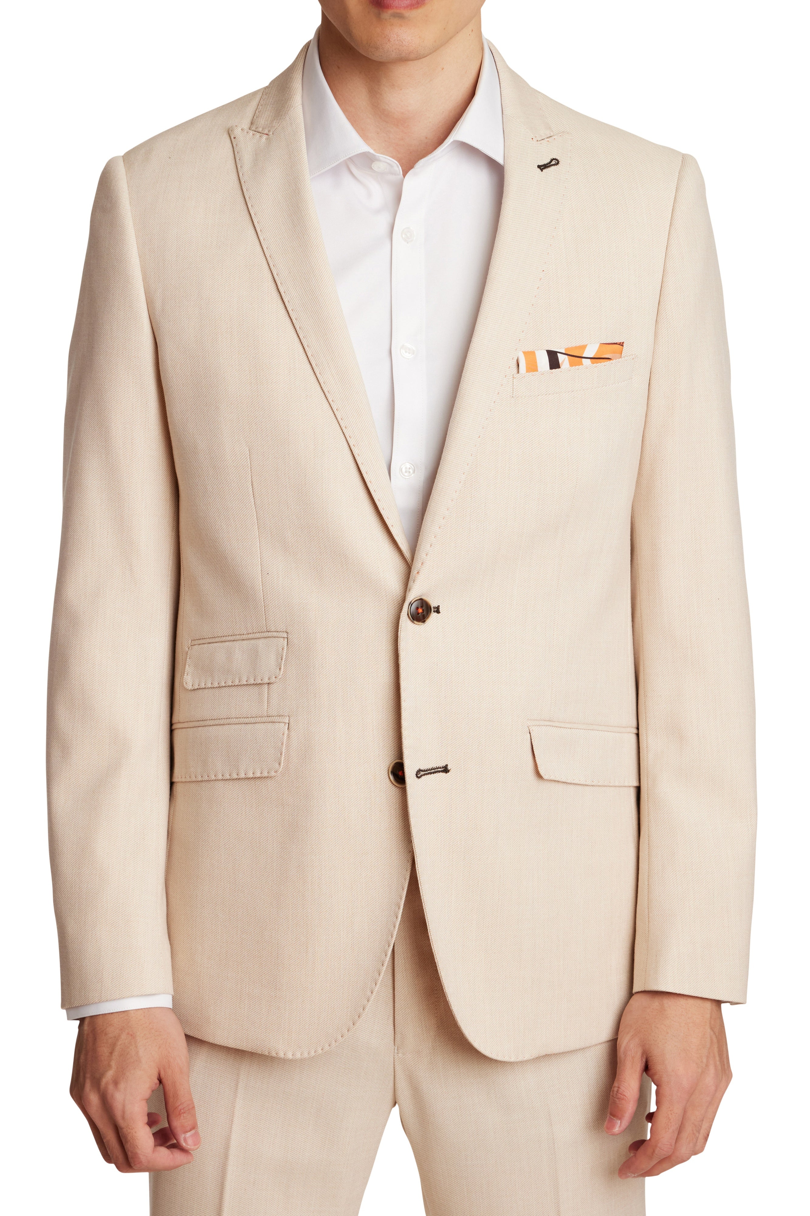ANDRESD peaked lapel jacket ベージュ M（ANDRESD
