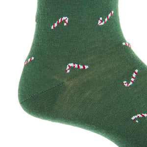 Pine Green w/ Red and White Candy Canes