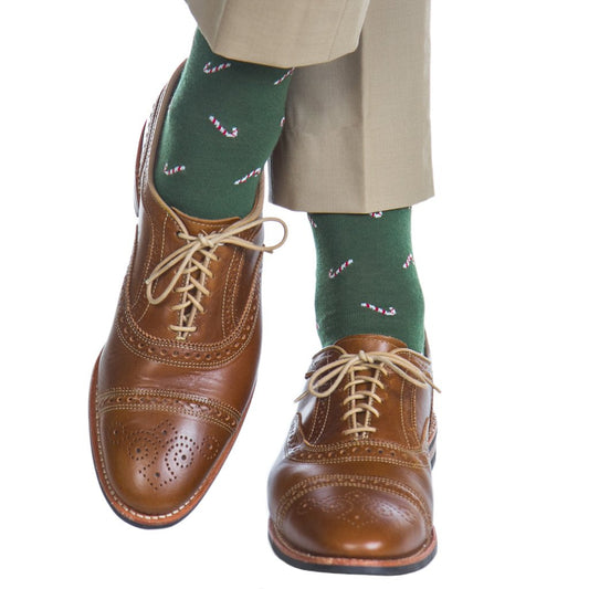 Pine Green w/ Red Stripes